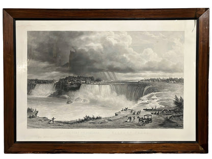 After Sebron. Les Chutes Du Niagara: La Fer a Cheval. Niagara Falls: The Horse Shoe. Engraving. 1869