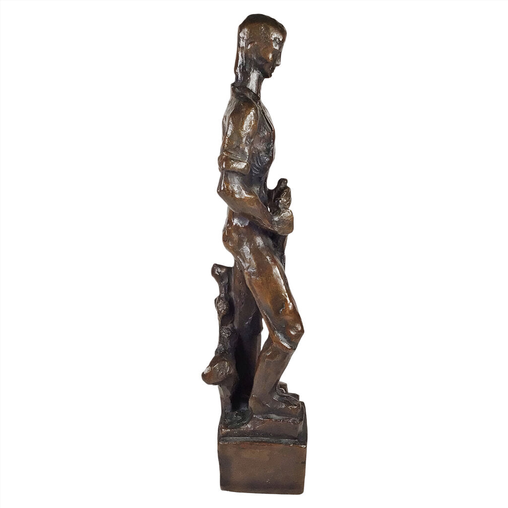 Louis Slobodkin. Young Abe Lincoln, Rail Joiner. 1939 World's Fair Bronze