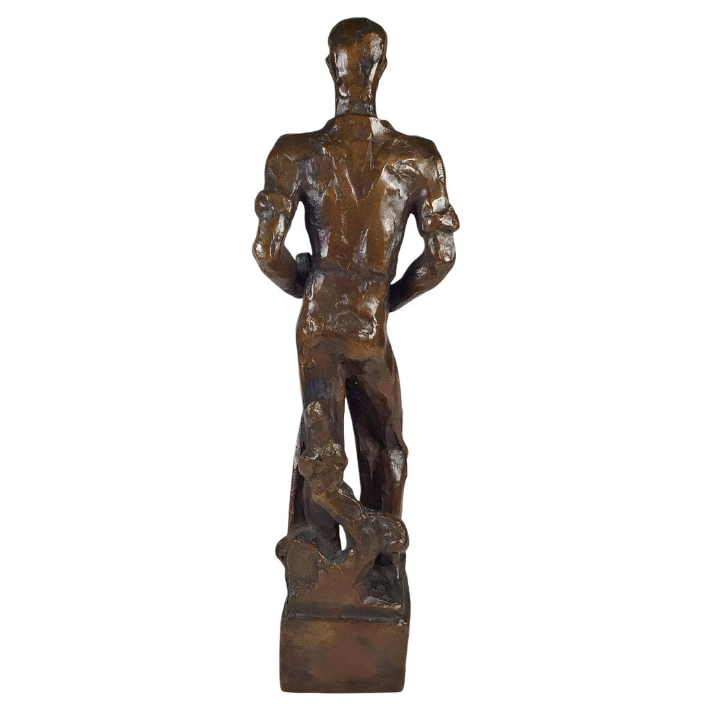 Louis Slobodkin. Young Abe Lincoln, Rail Joiner. 1939 World's Fair Bronze