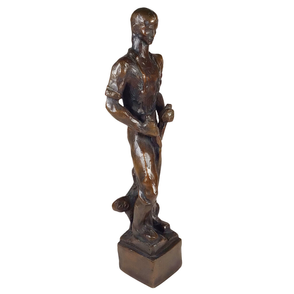 Louis Slobodkin. Young Abe Lincoln, Rail Joiner. 1939 World's Fair Bronze - Opportunity Shop DC
