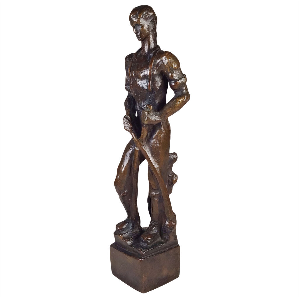 Louis Slobodkin. Young Abe Lincoln, Rail Joiner. 1939 World's Fair Bronze