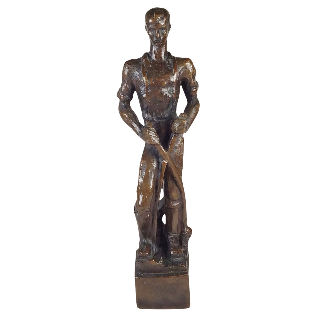 Louis Slobodkin. Young Abe Lincoln, Rail Joiner. 1939 World's Fair Bronze - Opportunity Shop DC
