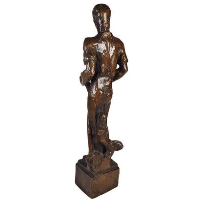 Louis Slobodkin. Young Abe Lincoln, Rail Joiner. 1939 World's Fair Bronze - Opportunity Shop DC