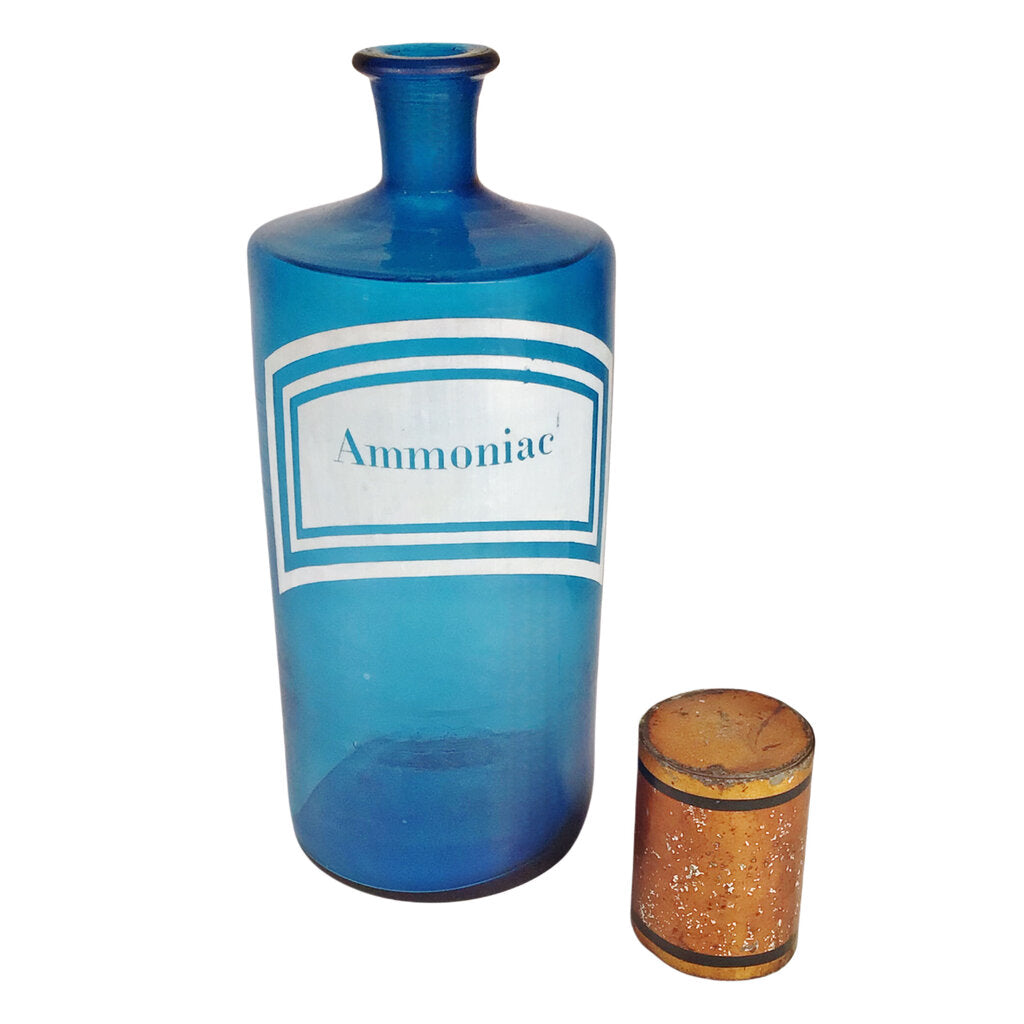 Napoleon III Free Blown Blue Glass Apothecary Jar