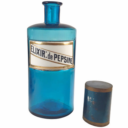 Napoleon III Blue Glass Apothecary Jar