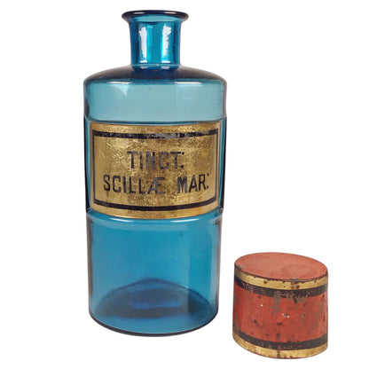 Napoleon III Blue Glass Apothecary Jar