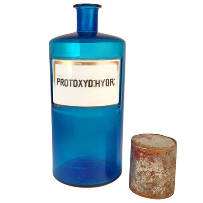 Napoleon III Blue Glass Apothecary Jar