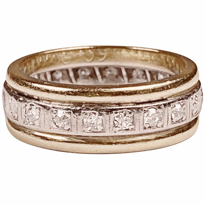 Diamon Eternity Ring in 14Kt Gold w. Gift Inscription Dated 1969