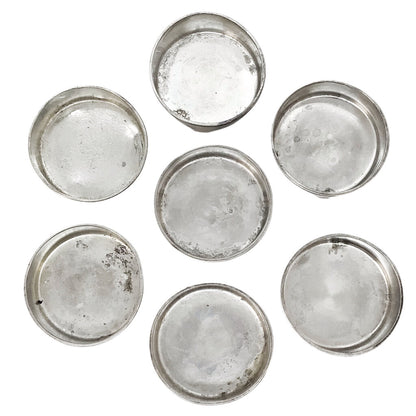 7 Tiffany Sterling Silver Open Salt Cellars, ca. 1880