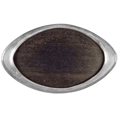 English Edwardian Sterling-Mounted Ebony Trinket Tray, 1905