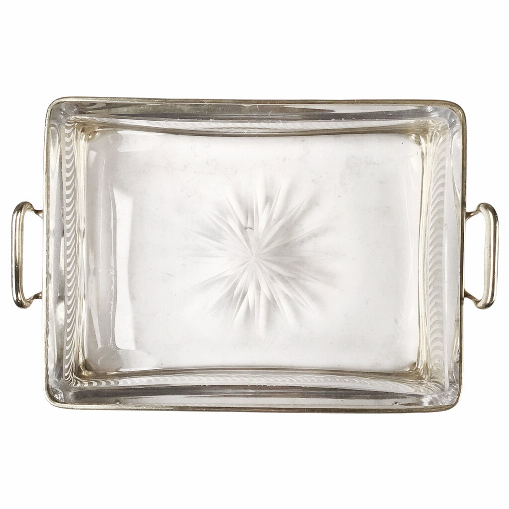 Gorham Sterling & Cut Glass Miniature Serving Dish