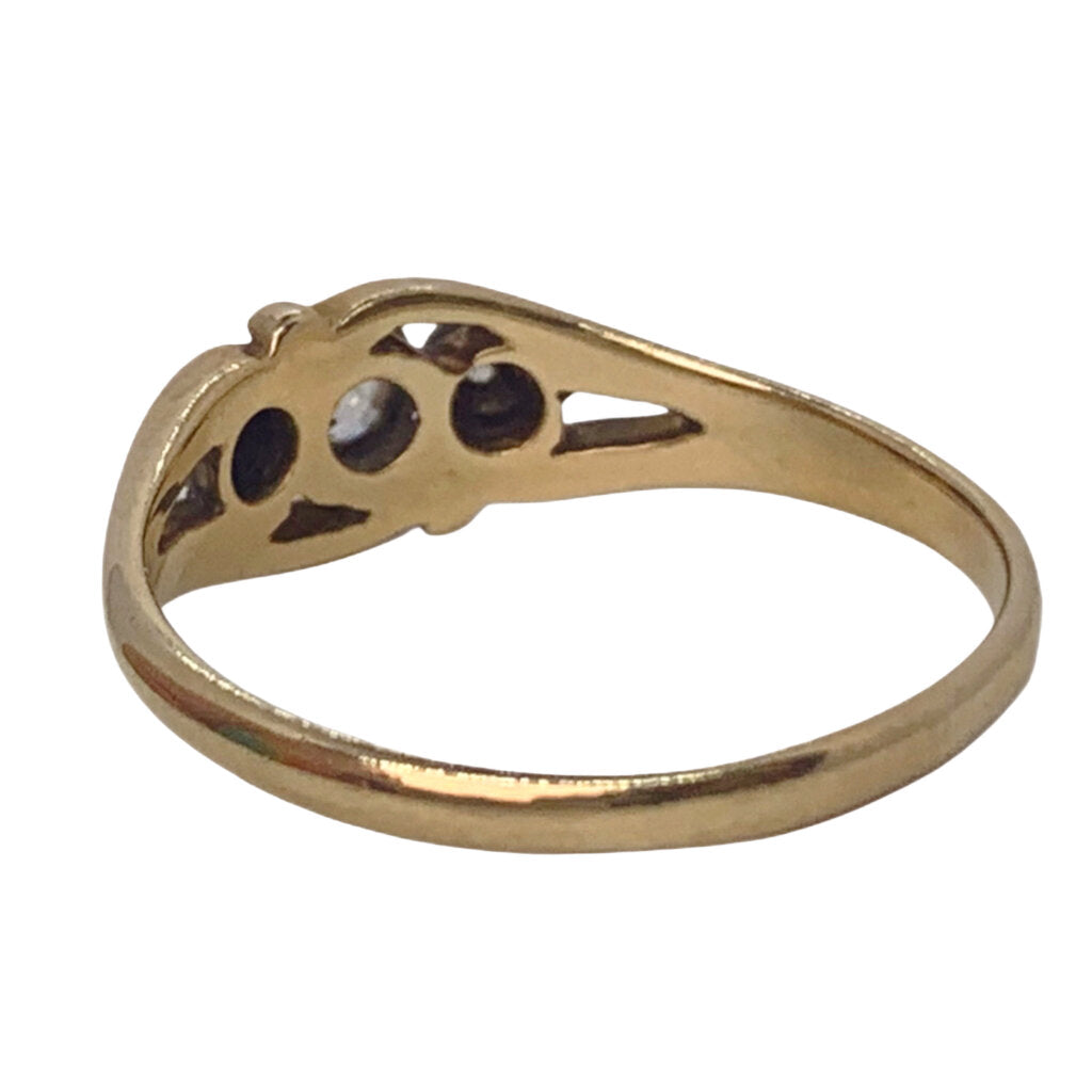 Antique Old Cut Diamond Ring in 14Kt Gold