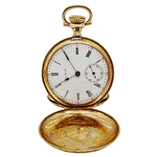 Elgin Model 2 0s Pocket Watch in 14Kt Gold Case, ca. 1911