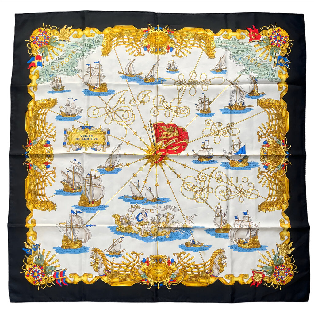 Hermes Silk Carre "Voiles De Lumiere" by Joachim Metz