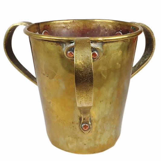 Antique 3-Handled Brass & Copper Natla