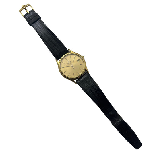 Concord Mariner 14k Gold Mens Watch w Leather Strap