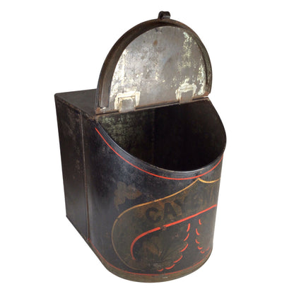 Pair of 19th c. Polychrome Toleware Spice Bins