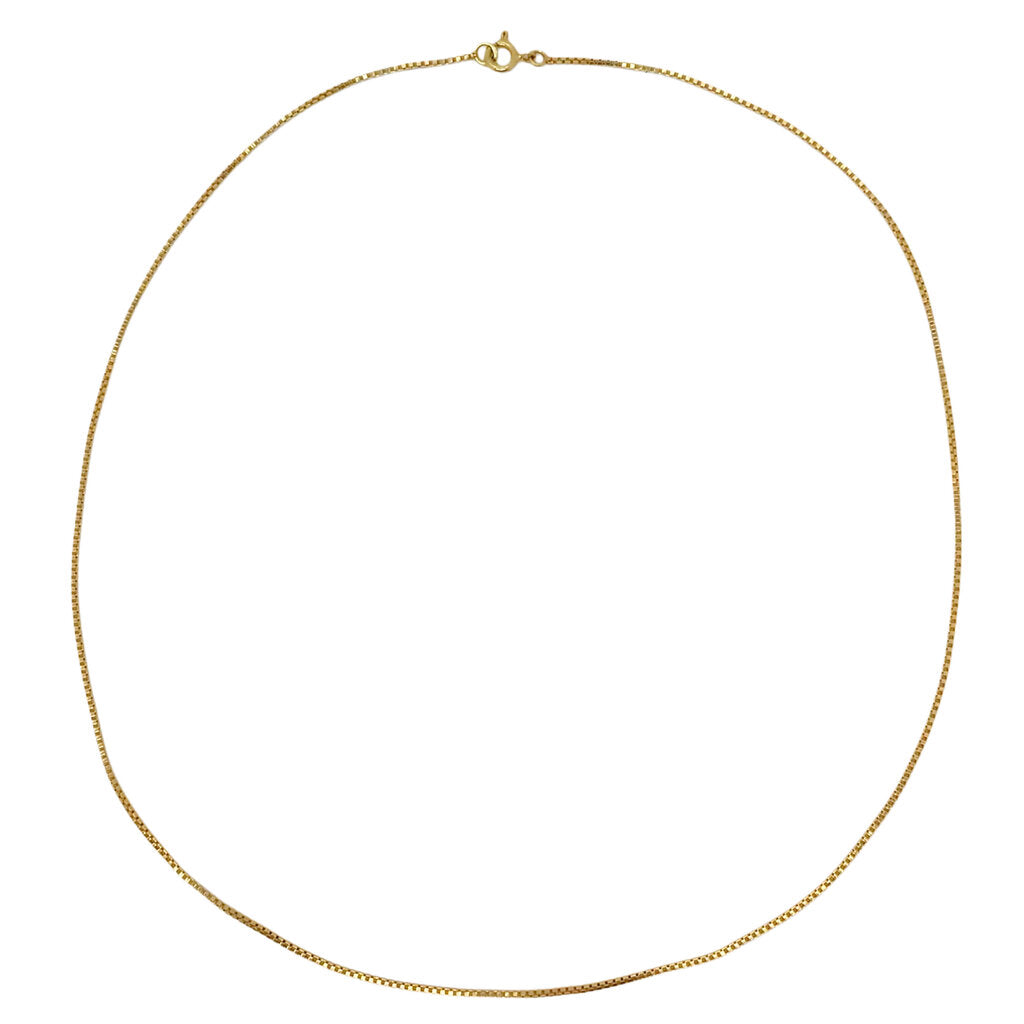 Narrow Box Link 14K Gold Chain