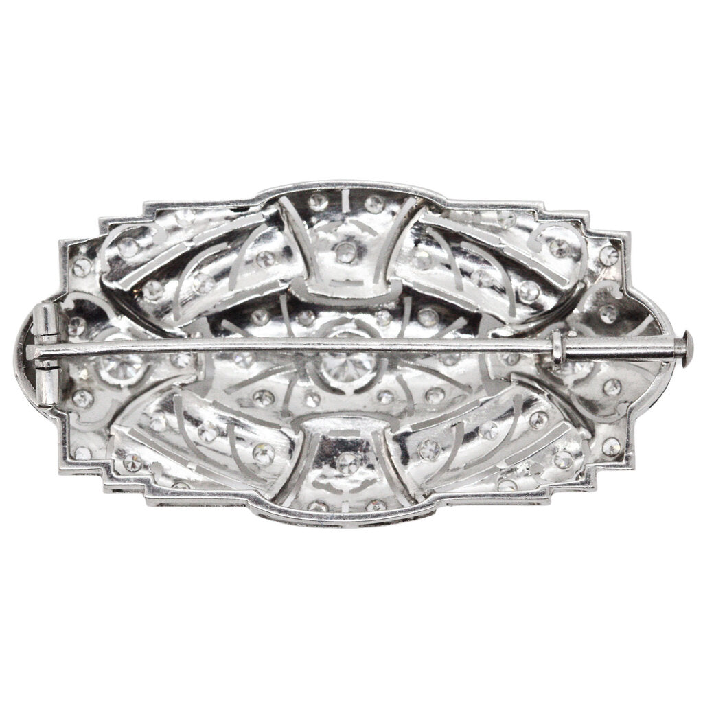 Art Deco Platinum Diamond Brooch