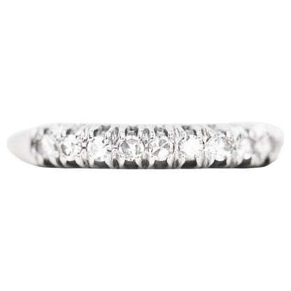 Diamond Ring Set w. 9 Stones in 14Kt White Gold