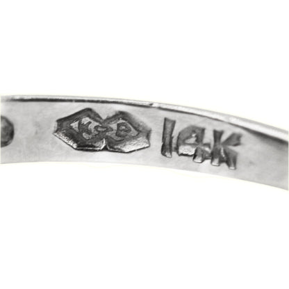 Diamond Ring Set w. 9 Stones in 14Kt White Gold