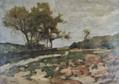 William M. Rouzee. Landscape. Oil on Canvas.