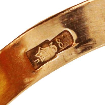 Amber Ring in 14Kt Gold