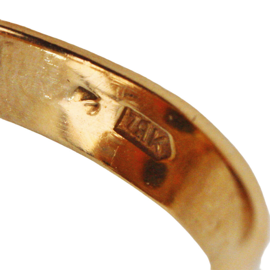 Amber Ring in 14Kt Gold