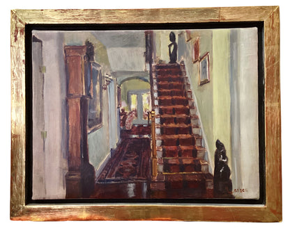 Dean Larson. "Hillbrook House, Hall". Oil on Panel 9" x 12"
