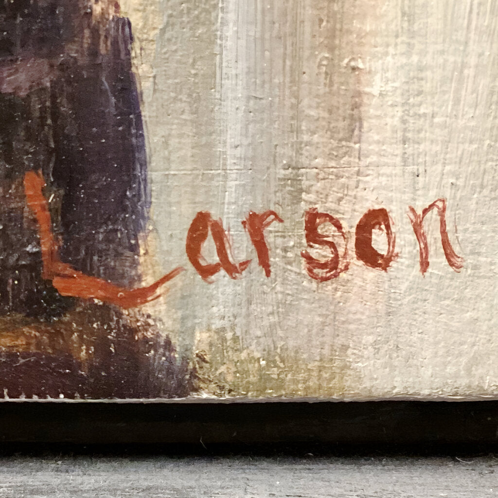Dean Larson. "Hillbrook House, Hall". Oil on Panel 9" x 12"