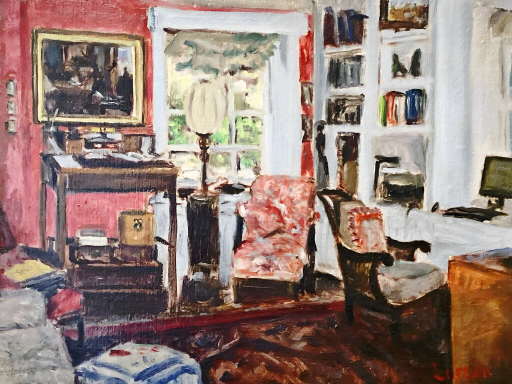 Dean Larson. " Hillbrook House, Study". Oil on Panel 9" x 12"