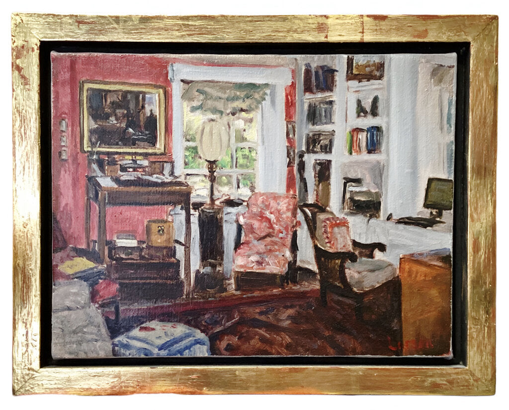Dean Larson. " Hillbrook House, Study". Oil on Panel 9" x 12"