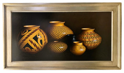 Greg English. Native Pottery. Oil on Board
