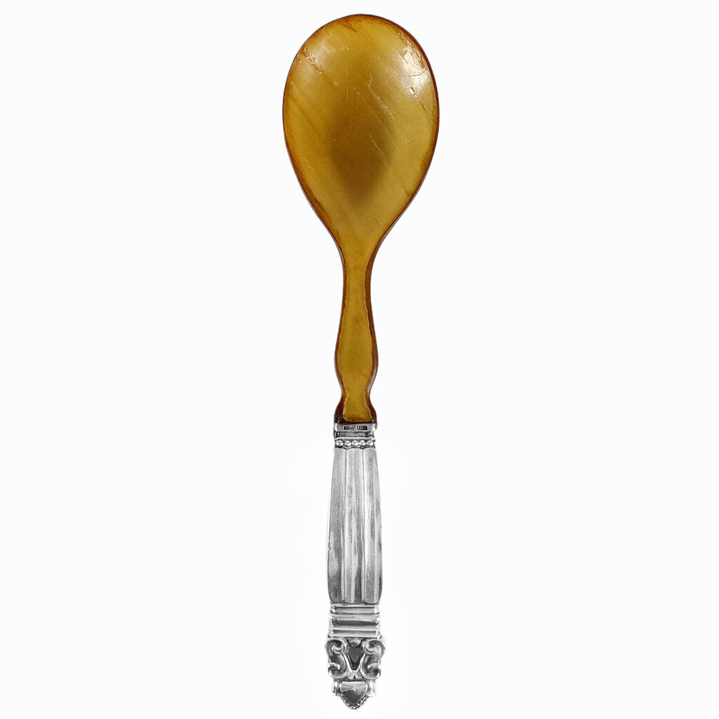 Georg Jensen & Johan Rohde Sterling "Acorn" Serving Horn Spoon