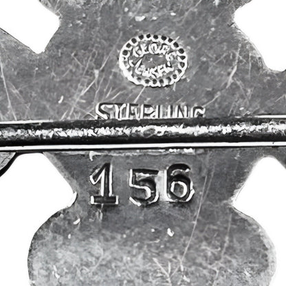 Georg Jensen Sterling Denmark Brooch No. 156