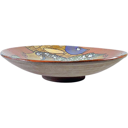 Handmade Stoneware Bowl w Fish