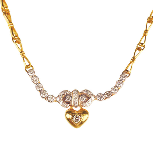 22Kt Gold (Tested) and Diamond Necklace