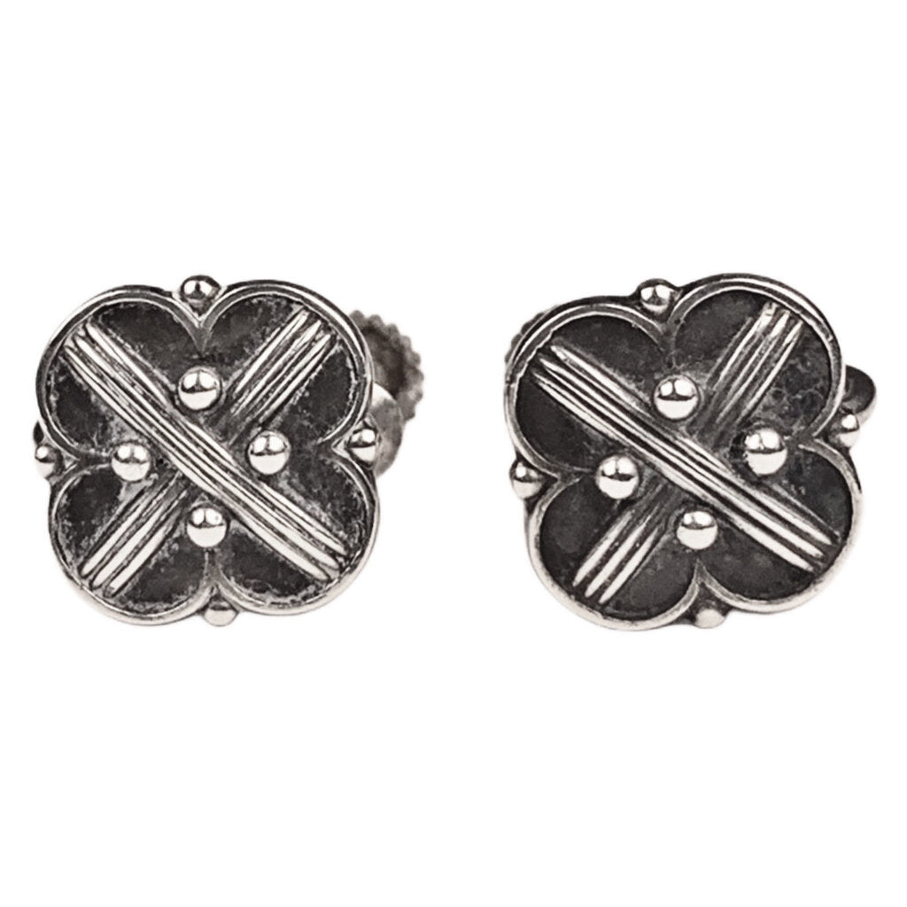 Georg Jensen Denmark Sterling Earrings 96B Screw Backs