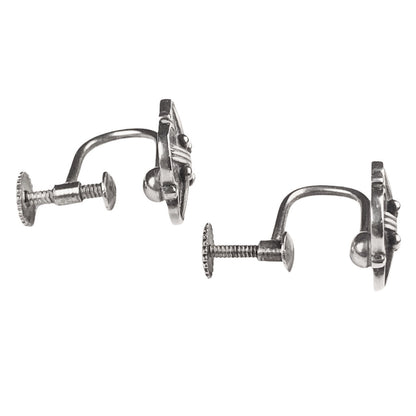 Georg Jensen Denmark Sterling Earrings 96B Screw Backs