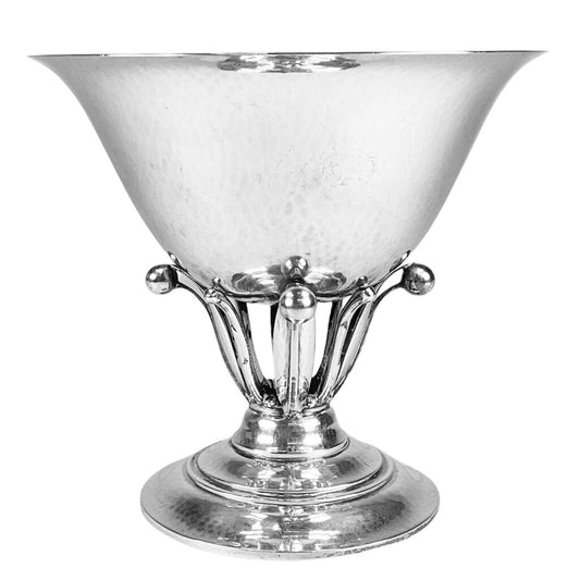 Georg Jensen Sterling Bowl #17A by Johan Rhode. Hand Planished. 1930s/40s