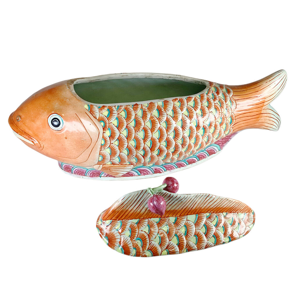 Chinese Export Koi Fish Tureen