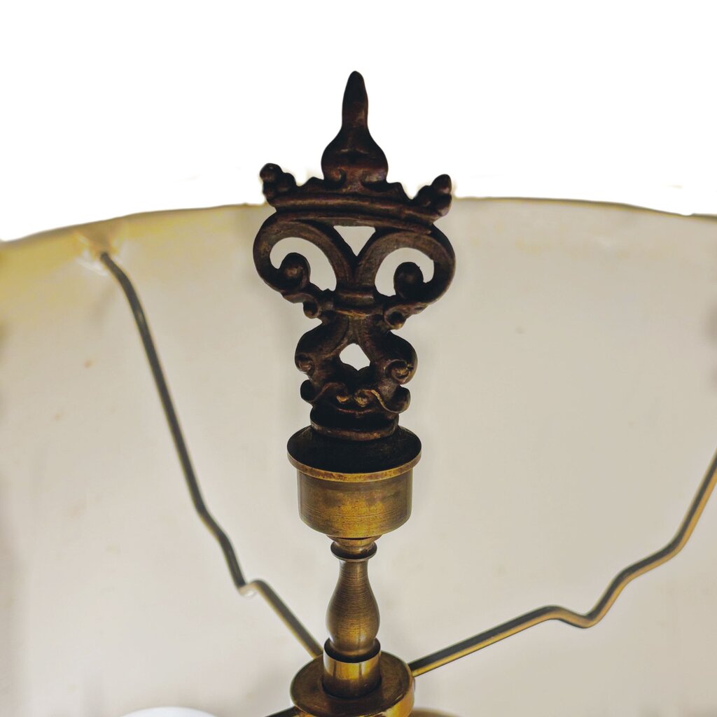 Pair of Bronze Neoclassical Chandelier Lamps