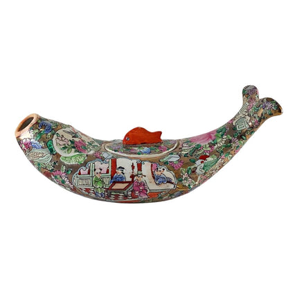 Chinese Rose Medallion Fish Tureen
