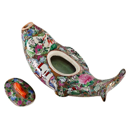 Chinese Rose Medallion Fish Tureen