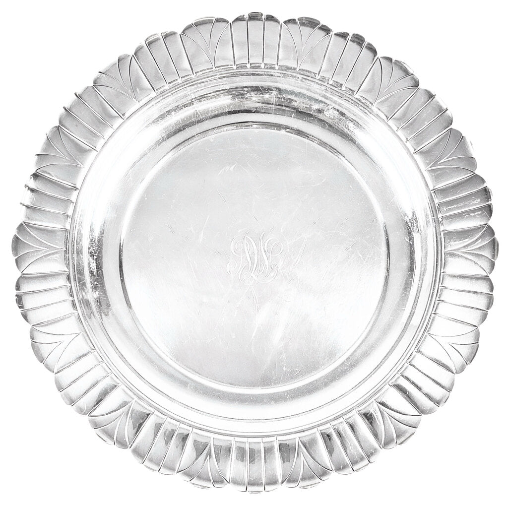 Shreve Crump & Low Silver Art Deco Round Platter