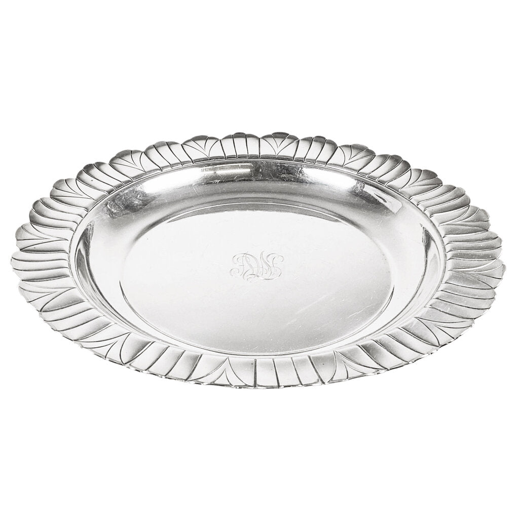 Shreve Crump & Low Silver Art Deco Round Platter