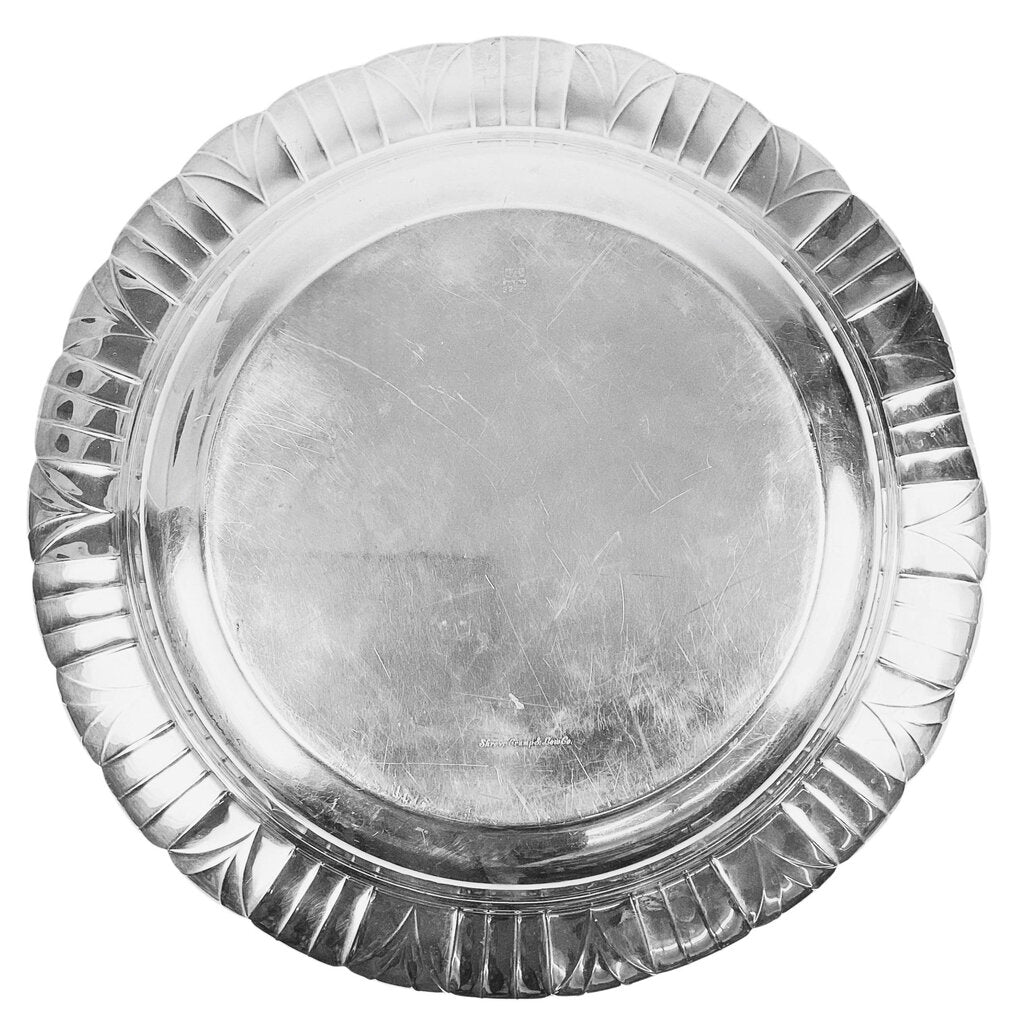 Shreve Crump & Low Silver Art Deco Round Platter