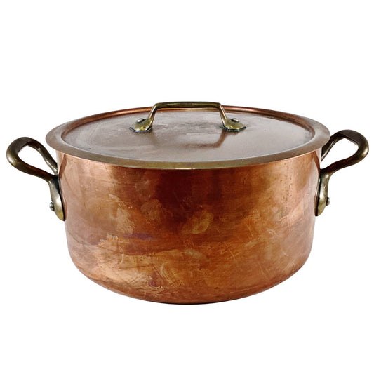 Vintage E. Dehillerin 6 Quart Copper Stock Pot.