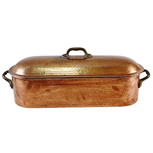 Vintage French Copper Fish Poacher w Insert.