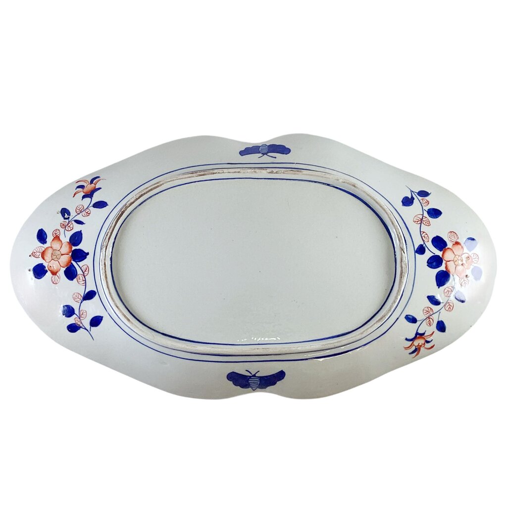 Japanese Imari Fish Platter Orange, Blue & Gold